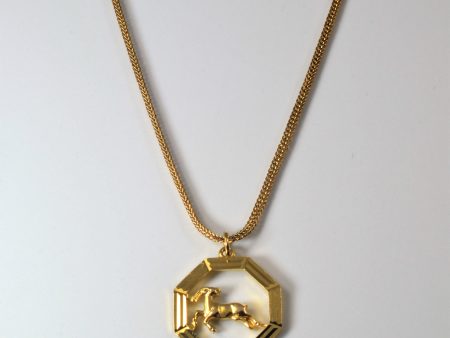 Gold Ram Necklace | 16  | For Cheap