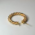 Twisted Textured Gold Hoops | on Sale