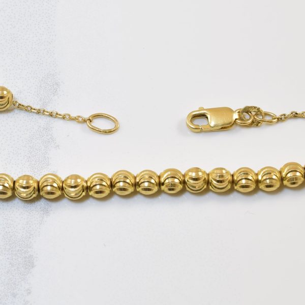 10k Yellow Gold Beaded Chain | 33.5  | on Sale