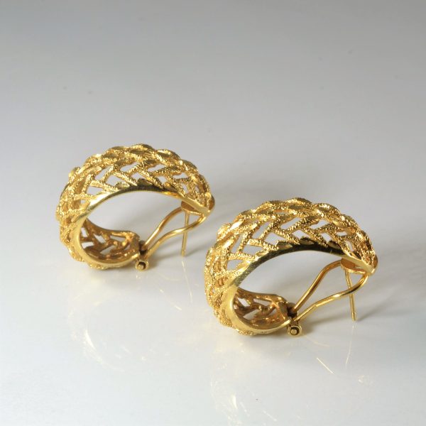 Filigree Huggie Earrings | For Sale