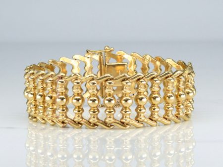 Yellow Gold Ornate Link Bracelet | 7  | Supply