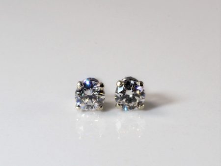 100 Ways  Classic Solitaire Diamond Stud Earrings | White Gold | Est. 0.50ctw | Supply