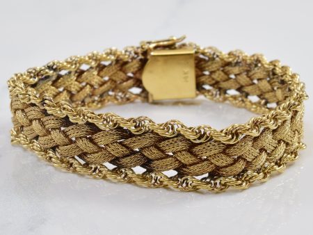 14k Yellow Gold Braided Bracelet | 7  | Supply