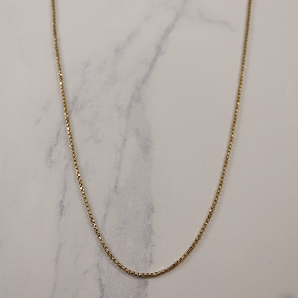 10k Yellow Gold Box Chain | 23  | Online Sale