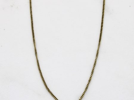 14k Yellow Gold Curb Chain | 15  | Cheap