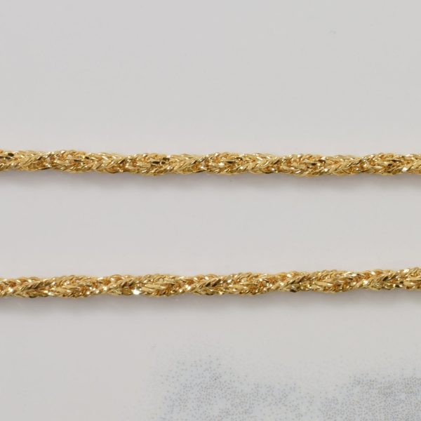 10k Yellow Gold Twisted Snake Chain | 18  | Online now