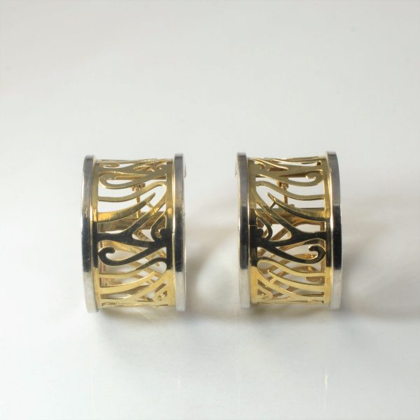 Filigree Two Tone Hoops | Sale