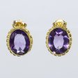 Mid Century Amethyst Stud Earrings | 3.30ctw | Discount