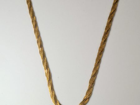 14k Gold Braided Necklace | 18  | For Discount