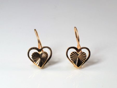 Gold Heart Earrings | Online Sale