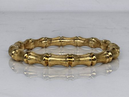 Yellow Gold Bamboo Bracelet | 8  | Cheap