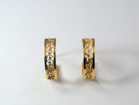 Filigree Gold Hoop Earrings | Sale