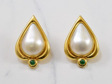 Brinkhaus  Mabe Pearl & Emerald Earrings | 20.0ctw, 0.20ctw | Sale