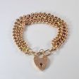 Edwardian Era Heart Lock Chain Bracelet | 8  | For Sale