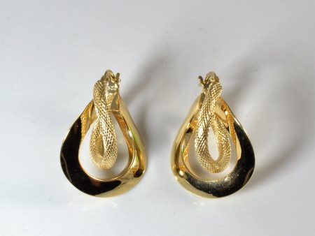 Patterned Gold Twist Earrings | Supply