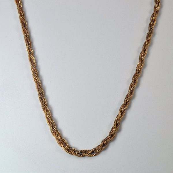 10k Yellow Gold Braided Chain | 14  | For Cheap