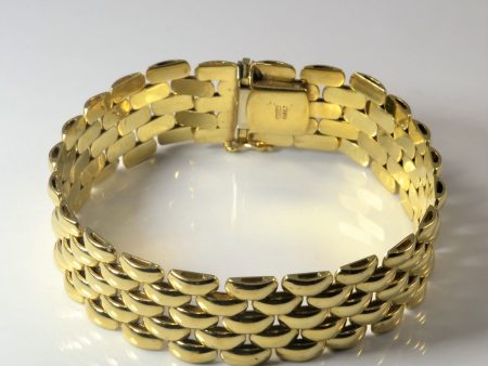 14k Yellow Gold Watch Strap Style Gold Bracelet | 7.5  | Hot on Sale