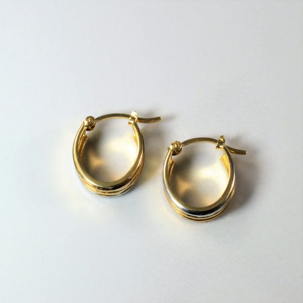 Tri Tone Gold Huggie Earrings | Online Hot Sale