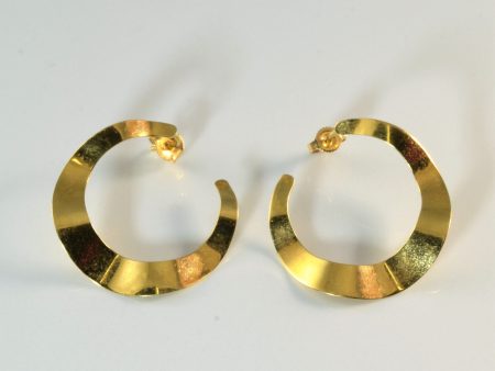 Wavy Gold Hoop Earrings | Hot on Sale