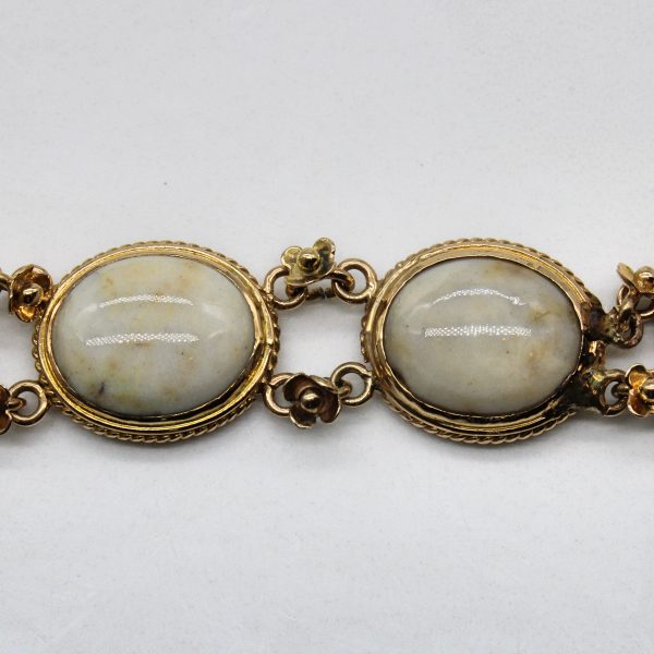 Art Deco Agate Link Bracelet | 26.00ctw | 7.5  | Sale