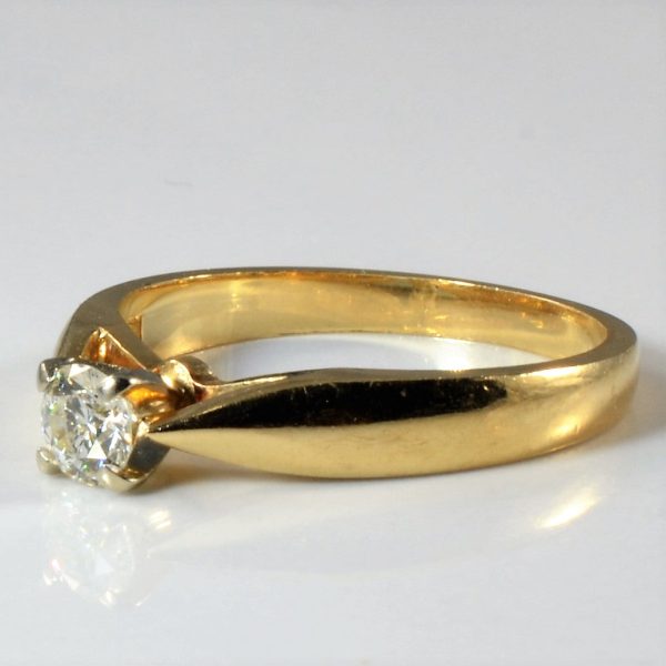 Yellow Gold Solitaire Diamond Ring | 0.23ct | SZ 6 | Online Sale