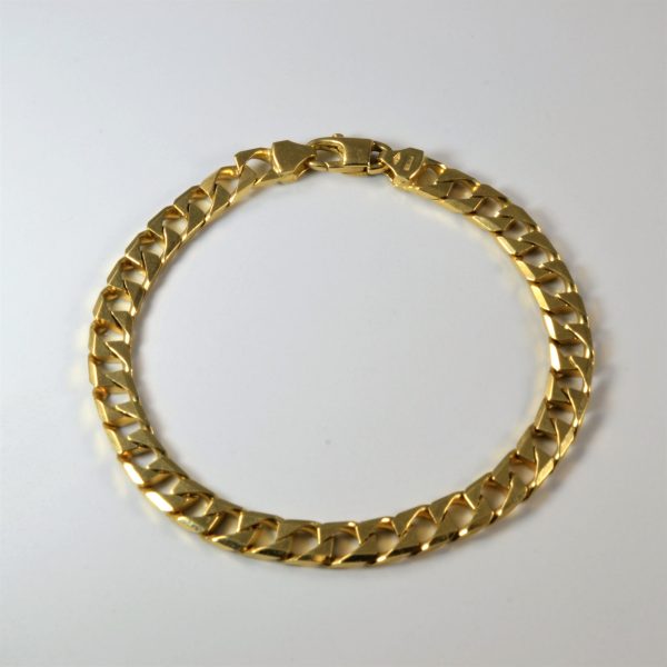 Yellow Gold Curb Link Bracelet | 8.5  | Online now