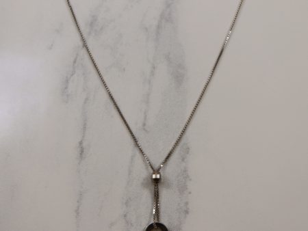 18k White Gold Lariat Style Necklace | 17  | Online