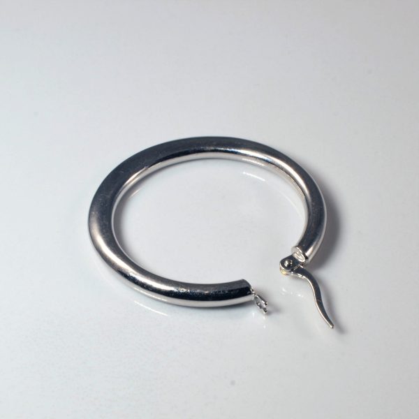 White Gold Hoop Earrings | Supply