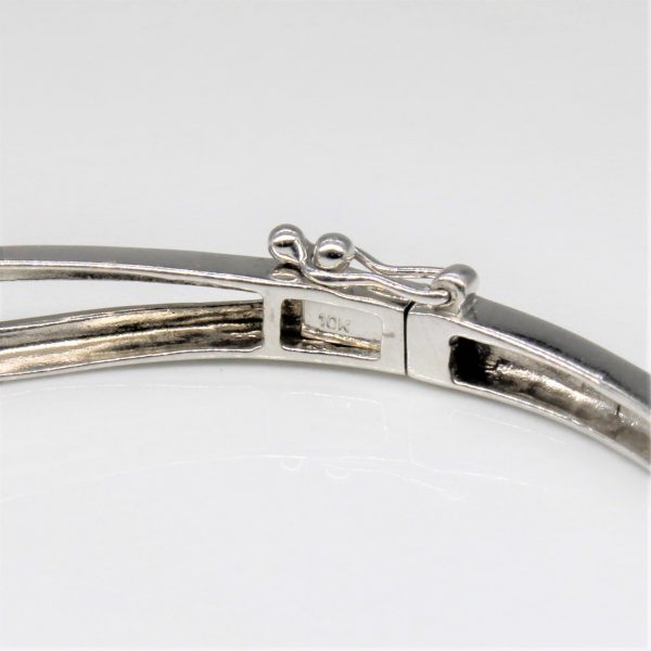 Black & White Diamond Bangle Bracelet | 0.16ctw | 6.5  | Hot on Sale