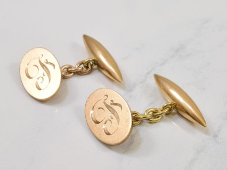 Early 1900s Engraved Initial  G  Chain Cufflinks | Online