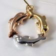 Tri Tone Dolphin Circle Earrings | Sale