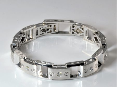 Industrial Motif Diamond Bracelet | 1.20ctw | 8.5  | Supply