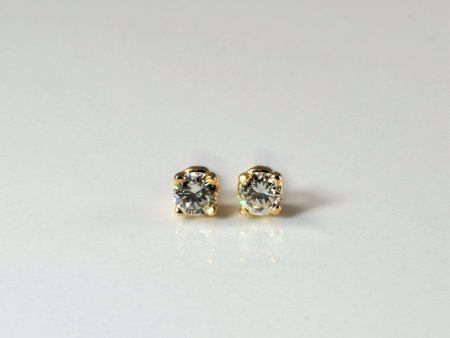 100 Ways  Classic Solitaire Diamond Stud Earrings | Yellow Gold | Est. 0.25ctw | Online Sale