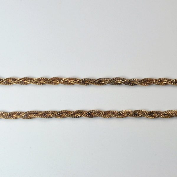 10k Yellow Gold Braided Chain | 14  | For Cheap