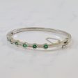 Emerald & Diamond Hinged Bangle | 0.60ctw, 0.18ctw | 6.5  | Fashion