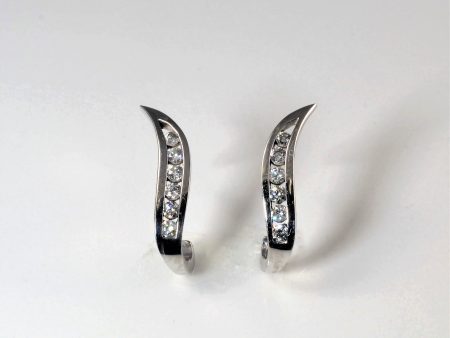 Diamond Wave Stud Earrings | 0.58ctw | Discount