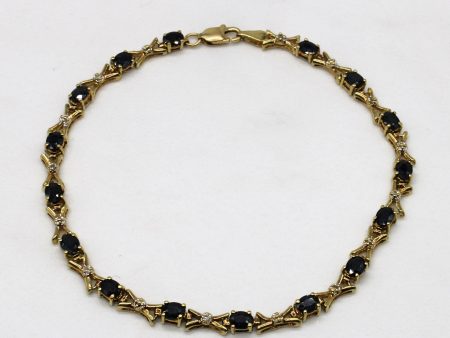 Sapphire & Diamond Bracelet | 2.40ctw, 0.04ctw | 7.5  | For Cheap