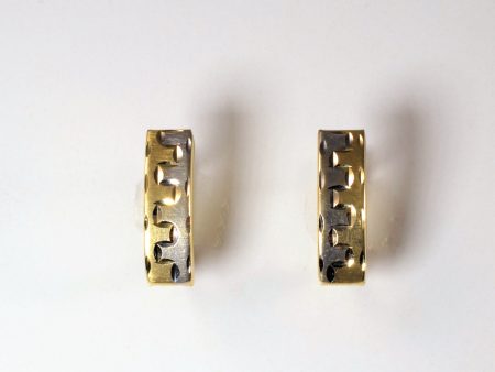 Geometric Gold Huggie Earrings | Fashion