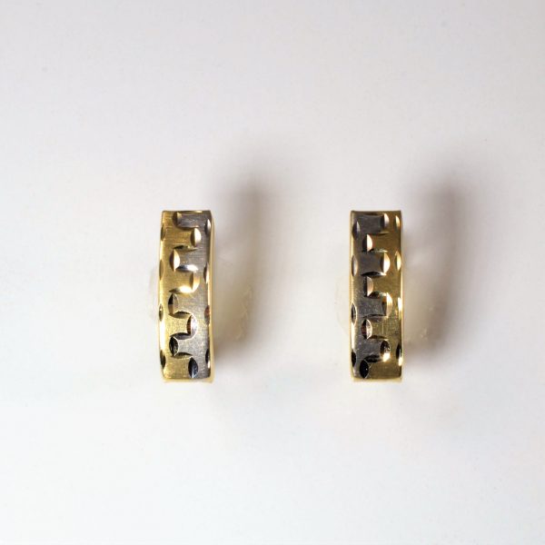 Geometric Gold Huggie Earrings | Fashion