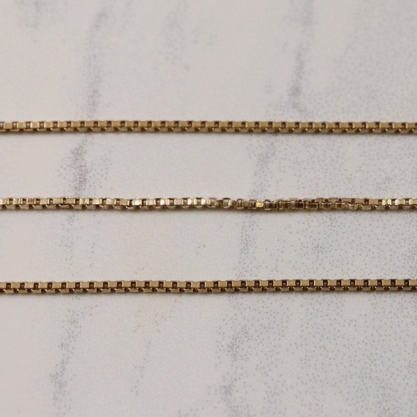 10k Yellow Gold Box Chain | 21.25  | Online now