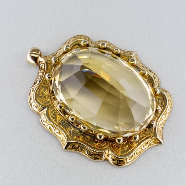 100 Ways  Ornate Victorian Citrine Pendant | 26.00ct | Cheap