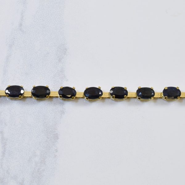 Oval Cut Sapphire Tennis Bracelet | 12.00ctw | 7.5  | Online Hot Sale