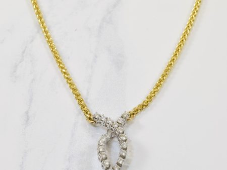 Pave Diamond Twist Necklace | 0.90ctw | 19  | Online Sale