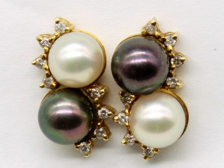 Pearl & Diamond Earrings | 0.16ctw | Online Hot Sale