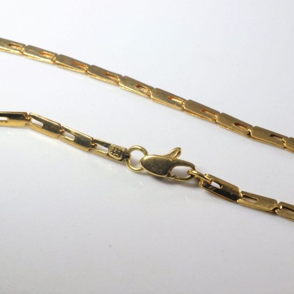 10k Yellow Gold Bar Chain | 16  | For Discount