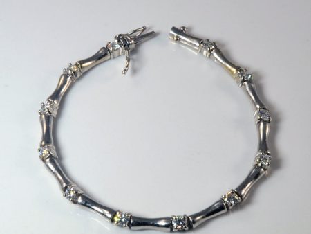 Bar Link Diamond Bracelet | 1.20ctw | 6.5  | on Sale