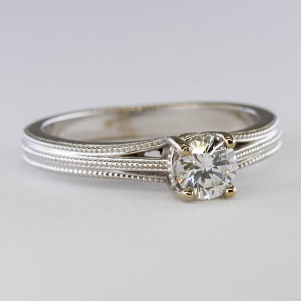 100 Ways  Milgrain Solitaire Diamond Ring | 0.46ct | SZ 6.75 | Online now