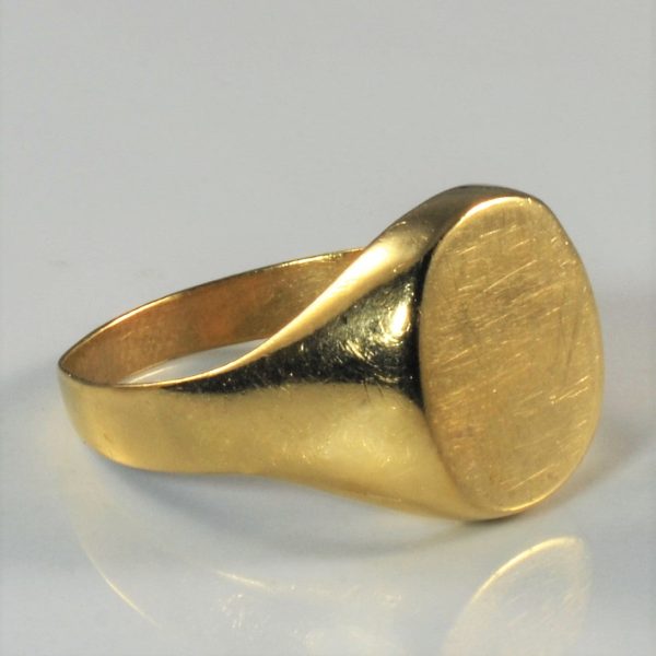 Yellow Gold Signet Ring | SZ 10.75 | Discount