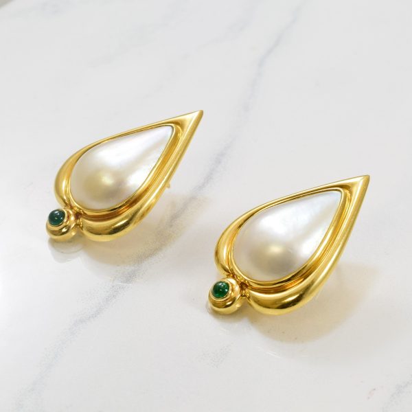 Brinkhaus  Mabe Pearl & Emerald Earrings | 20.0ctw, 0.20ctw | Sale