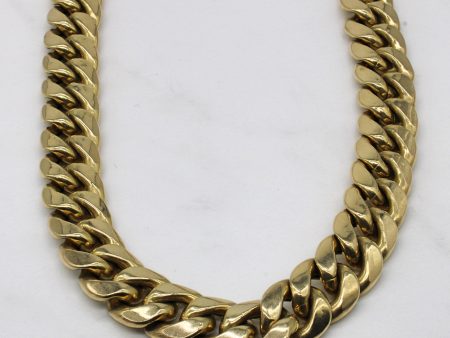 Yellow Gold Cuban Link Chain | 28  | For Discount